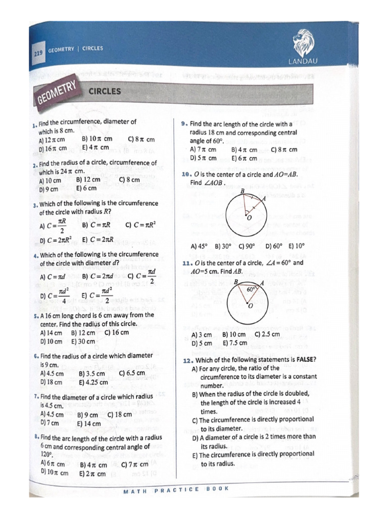Cricle Practice Problems-3 | PDF
