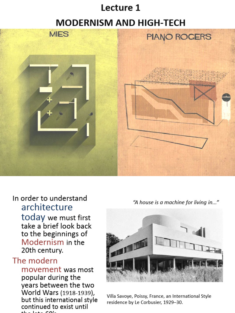 Modernism in Architecture: Key Concepts | PDF | Architectural Design ...