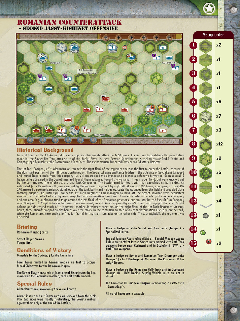 Memoir 44 Scenario Romanian_Counterattack | PDF | Tanks | Armoured Warfare