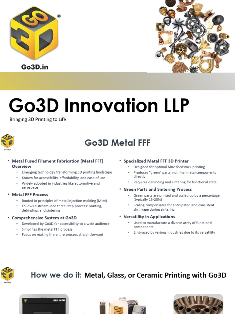Metal FFF 3D Printing Explained | PDF | 3 D Printing | Industrial Processes