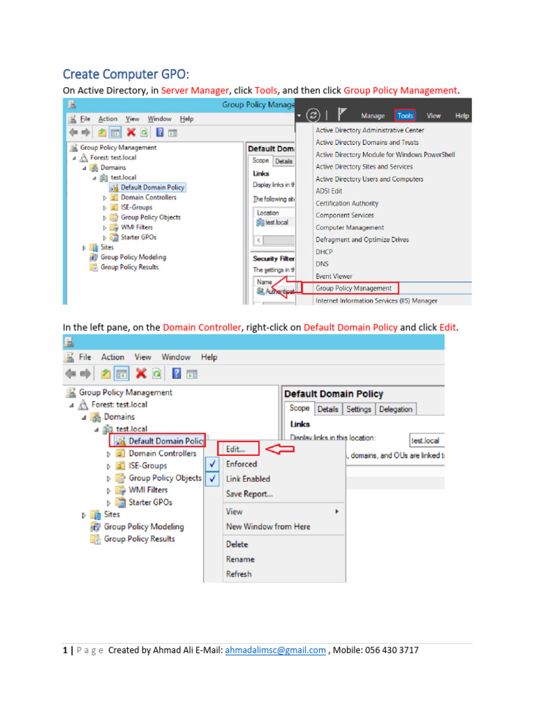 Create and Configure GPO for Certificates | PDF