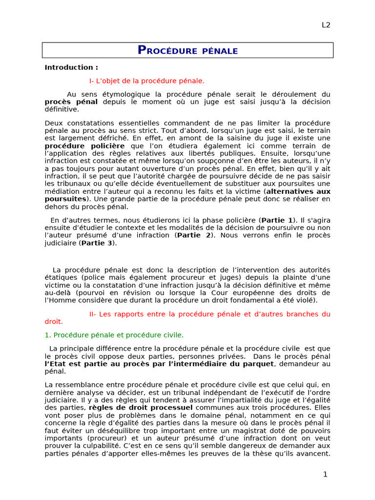 Comprendre la procédure pénale en France | PDF | Perquisition | Loi ...