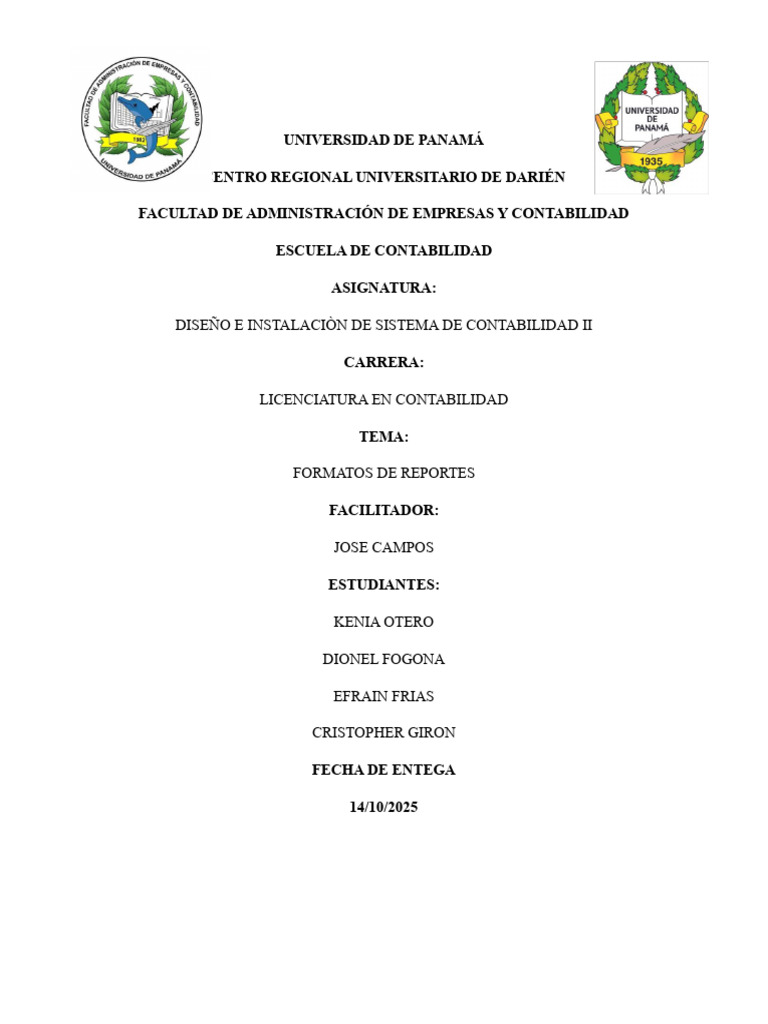 Formatos de Reportes Contables Efectivos | PDF | Contabilidad | Estado ...