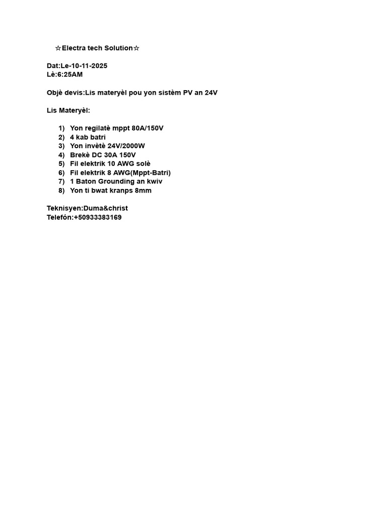 Electra Tech Solution | PDF