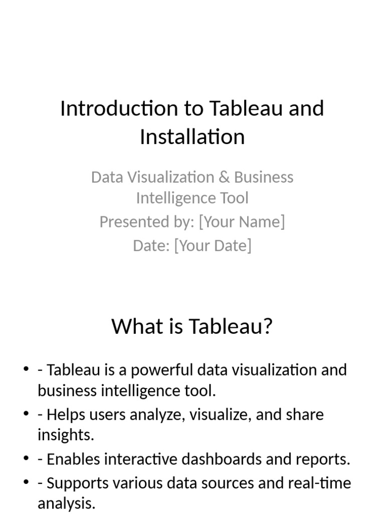 Tableau Installation and Overview Guide | PDF | 64 Bit Computing ...