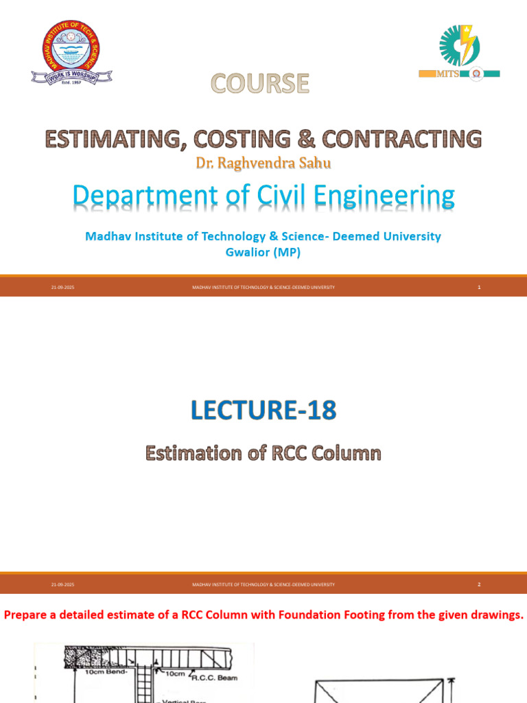 RCC Column Estimation Guide | PDF
