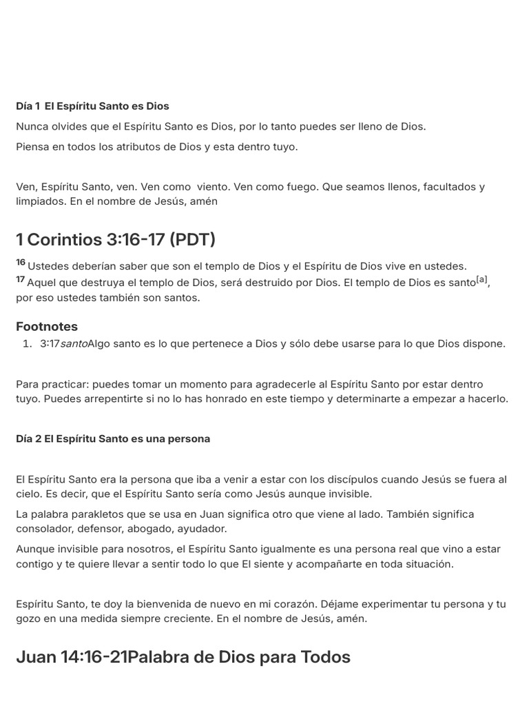 El Espíritu Santo: Dios y Su Rol en Ti | PDF | espíritu Santo | Jesús
