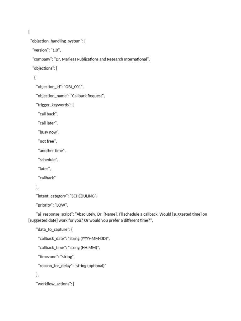 Objection Handling System Overview | PDF | Boolean Data Type