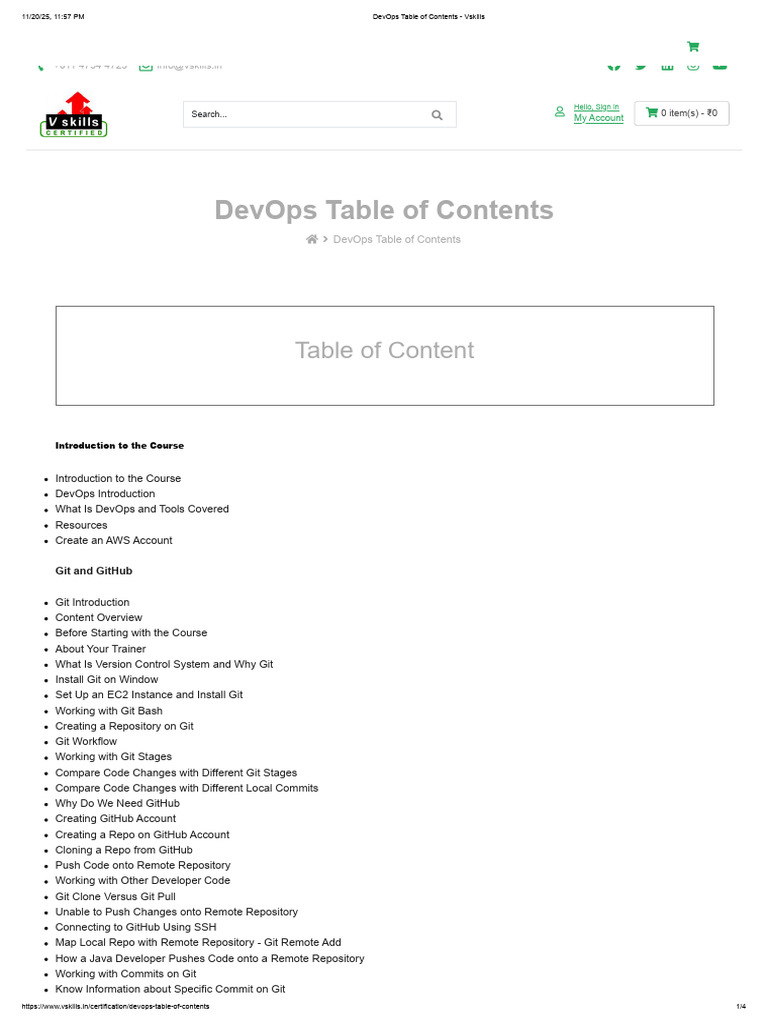 DevOps Course Overview and Git Guide | PDF | Version Control | Computer ...