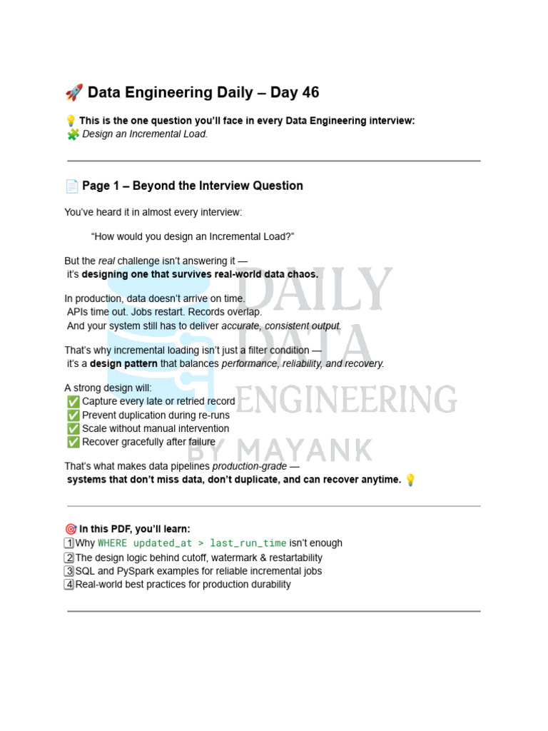 ? Data Engineering Daily - Day 46 | PDF | Computer Programming | Computing