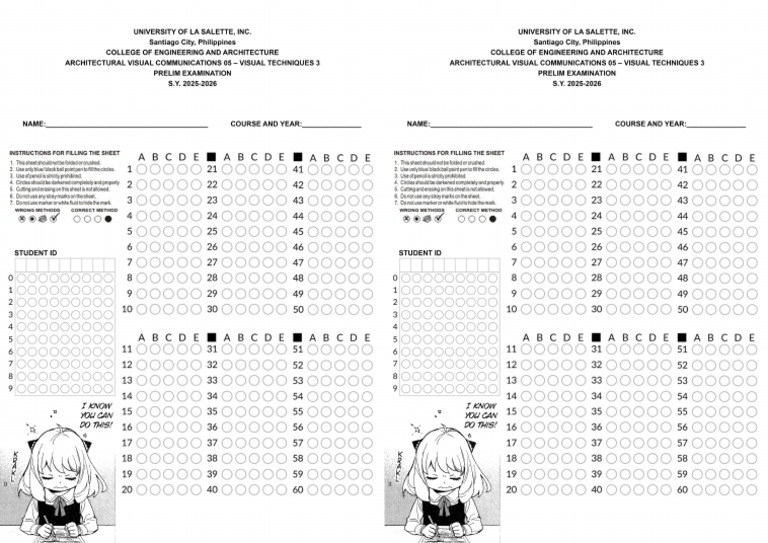 Answer Sheet | PDF