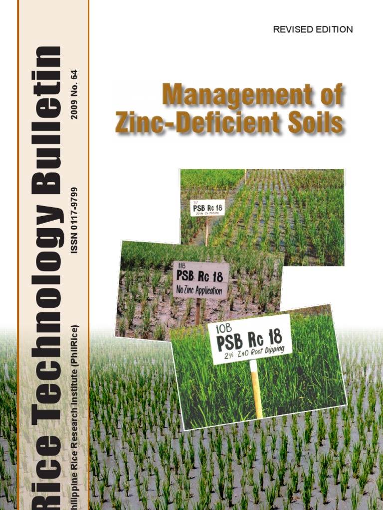 No. 64 Management of ZincDeficient Soils Zinc Suelo