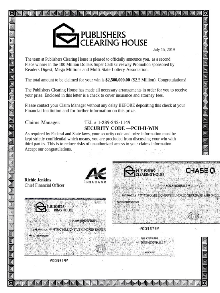 Publishers Clearing House PDF