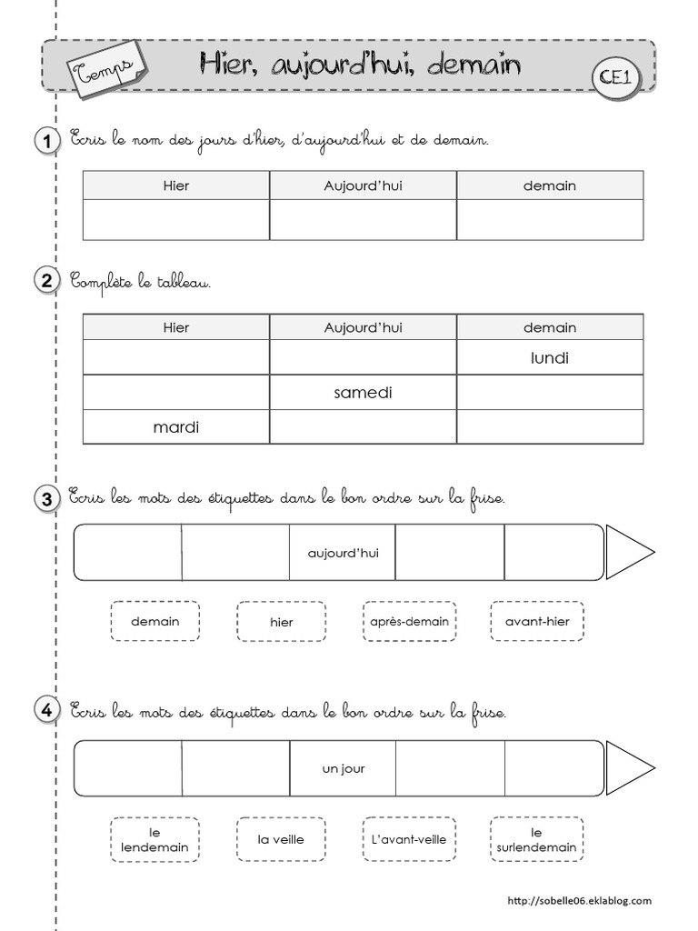 Hier Aujourd'Hui Demain | PDF