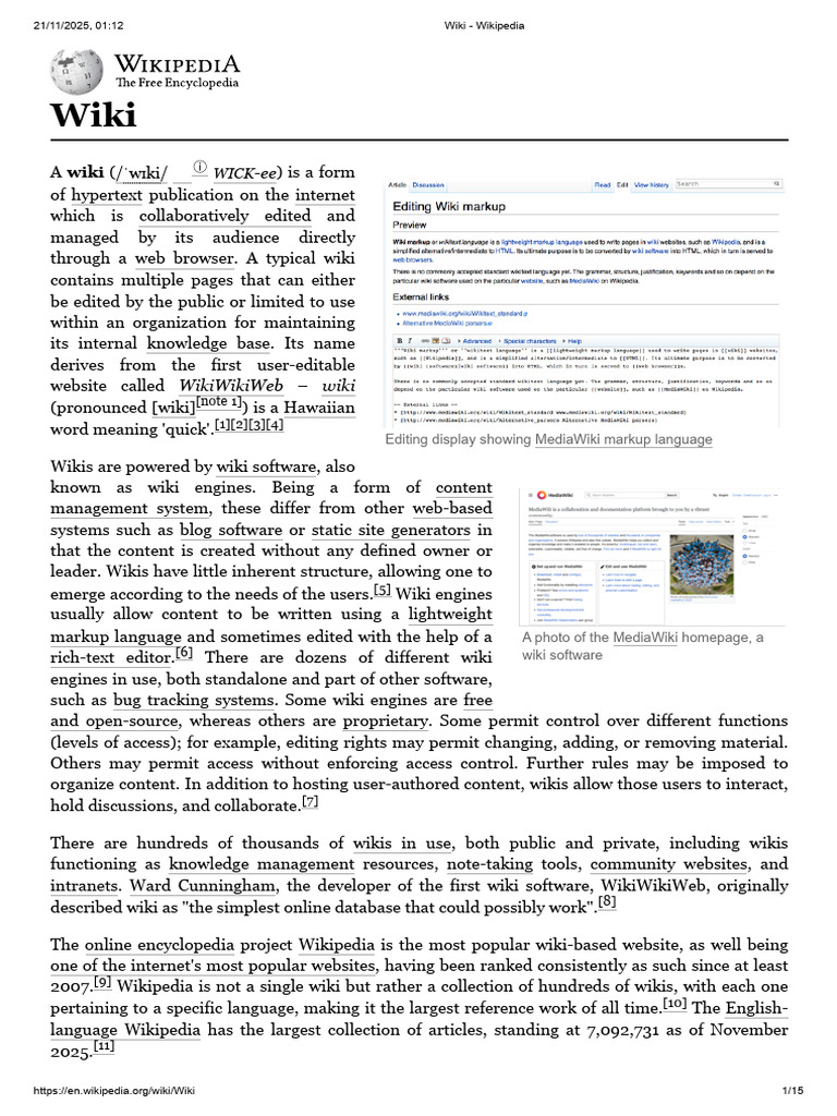 Understanding Wiki Software and Usage | PDF | Wiki | Hypertext