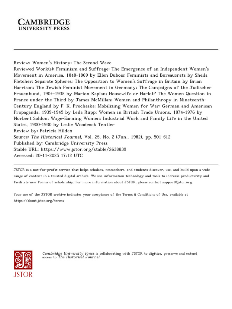 Women's History-The Second Wave | PDF | Feminism | Gender Studies