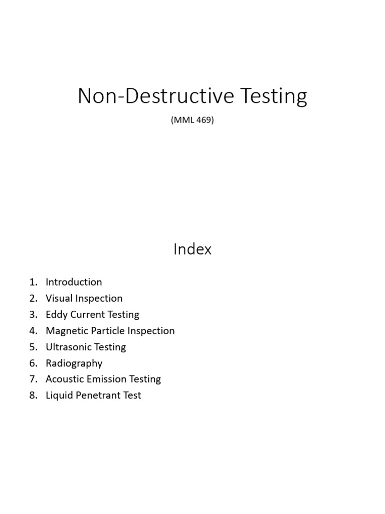 Non Destructive Testing | PDF | Nondestructive Testing | Magnetism