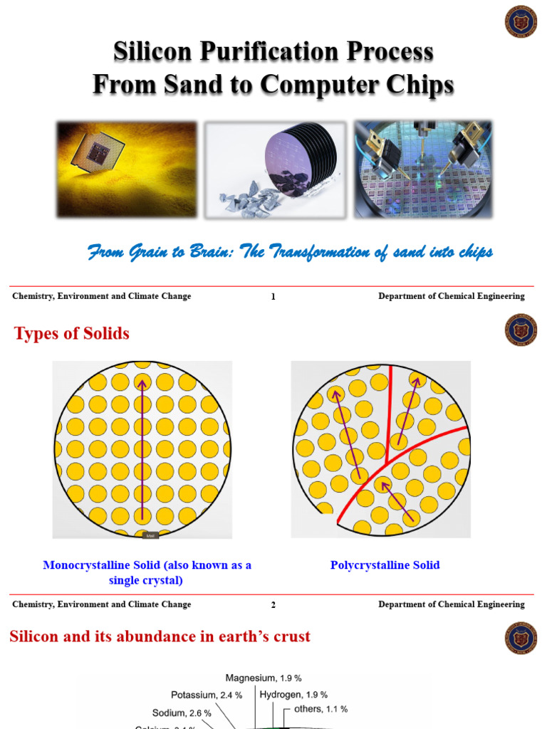 Silicon Purification Process Explained | PDF | Silicon | Coal