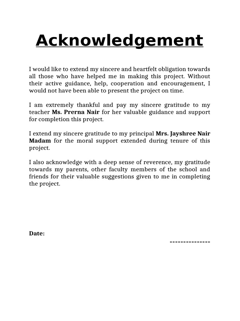 Project Acknowledgement and Certificate | PDF