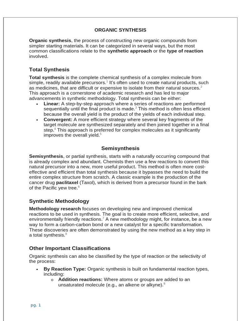 Organic Synthesis: Methods & Applications | PDF | Ion | Organic Synthesis