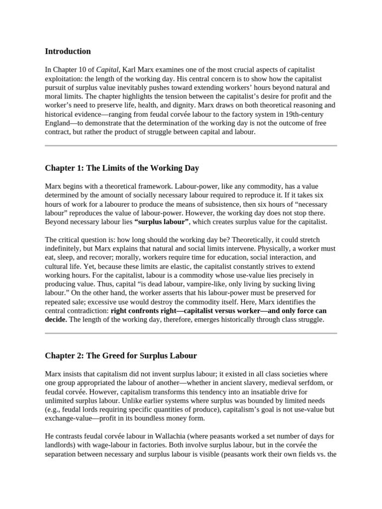 Summary Chapter 10 Capital | PDF | Capitalism | Value (Economics)