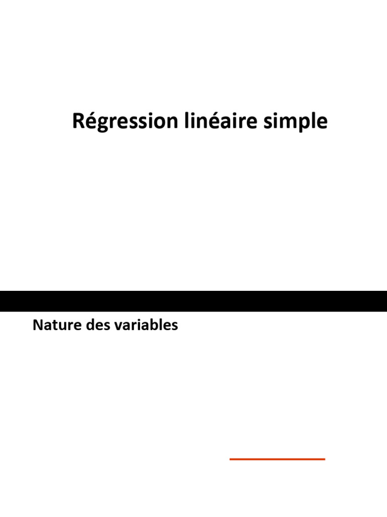 Corrélation et régression linéaire simple | PDF | Régression linéaire ...