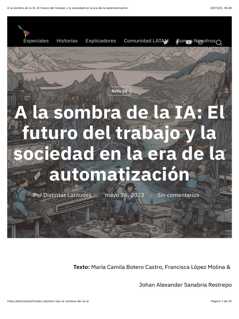 Impacto de la IA en el trabajo y sociedad | PDF | Inteligencia ...
