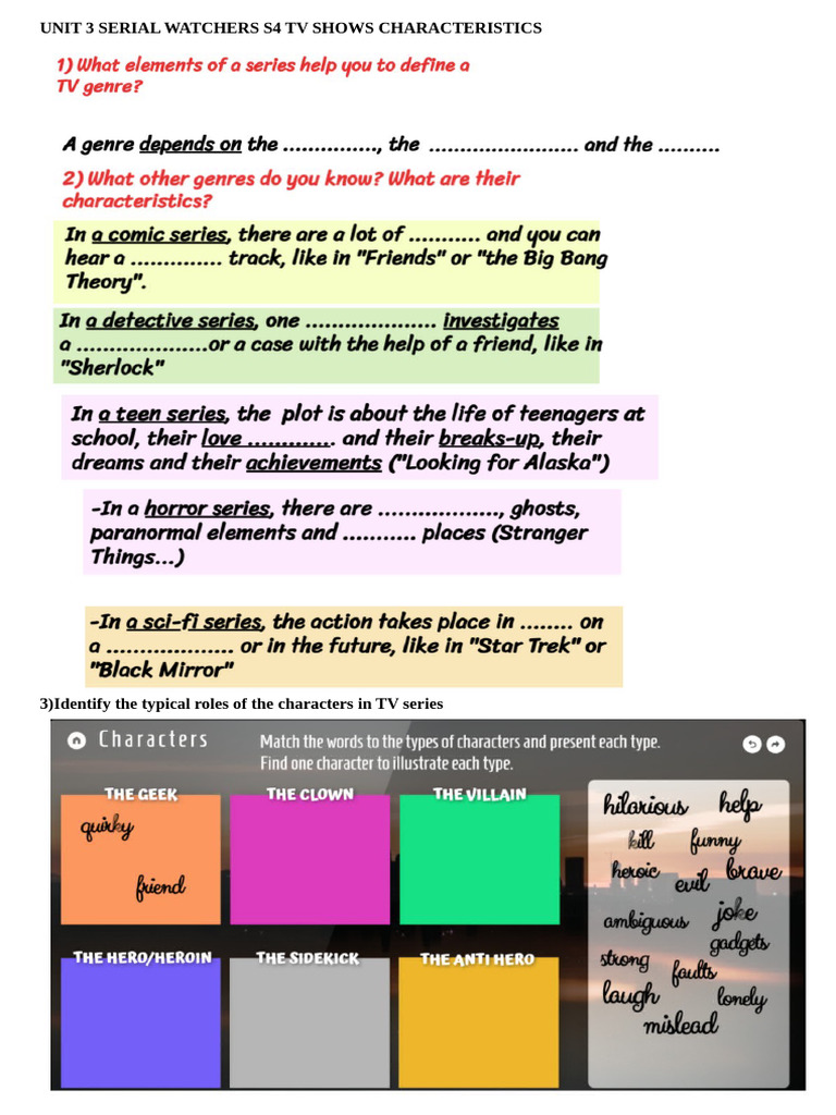 s4 Tv Series and Characteristics | PDF