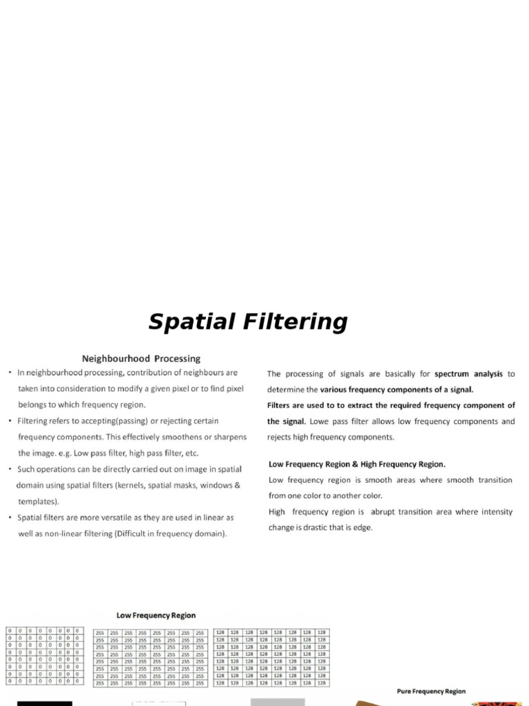 VD Se Spatial Filtering | PDF