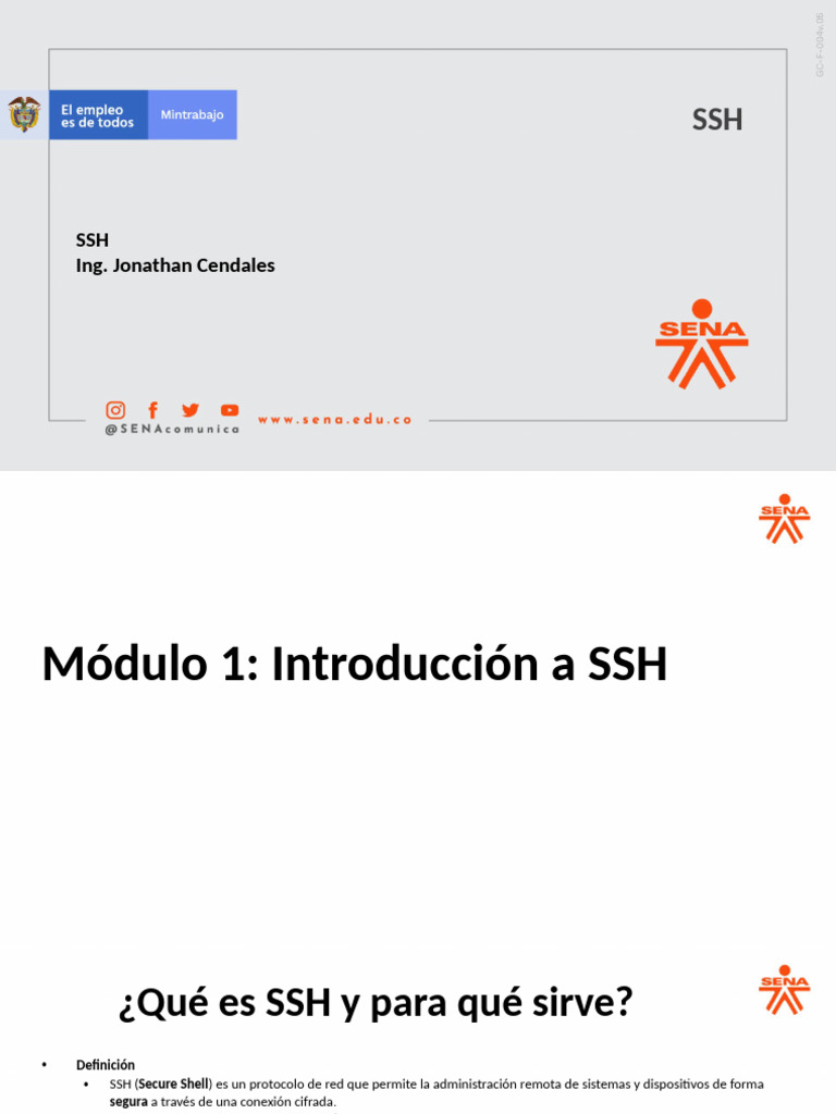 Introducción y Configuración de SSH | PDF | Cubierta segura | Autenticación