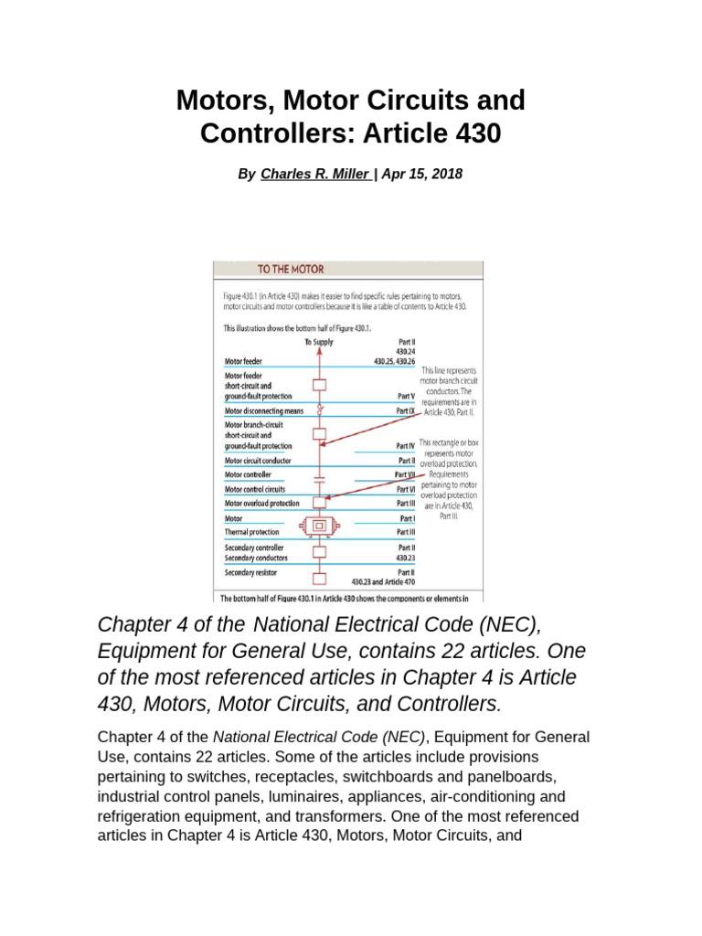 Understanding NEC Article 430: Motors & Circuits | PDF | Switch ...