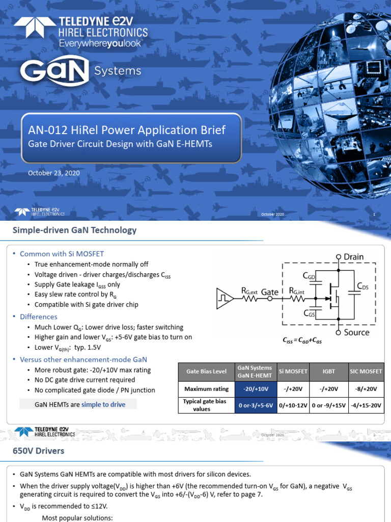 GaN E-HEMT Gate Driver Design Guide | PDF | Field Effect Transistor ...