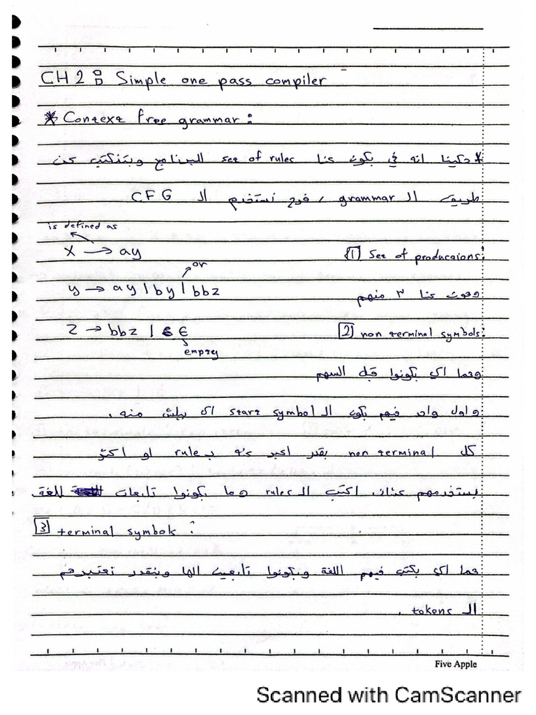 Compilers ch2 | PDF