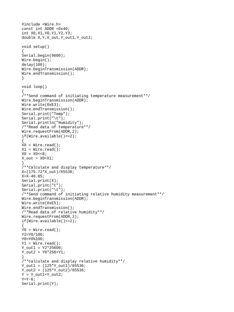 Microbit and Si7021 | PDF