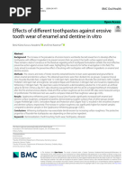 Toothpaste Abrasivity and RDA Values | PDF | Health Sciences | Mouth