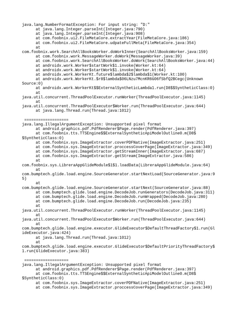 Java Exception Handling Errors | PDF | Java (Programming Language ...