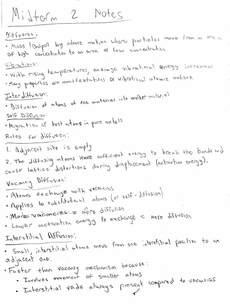 Materials Midterm 2 Study Packet | PDF
