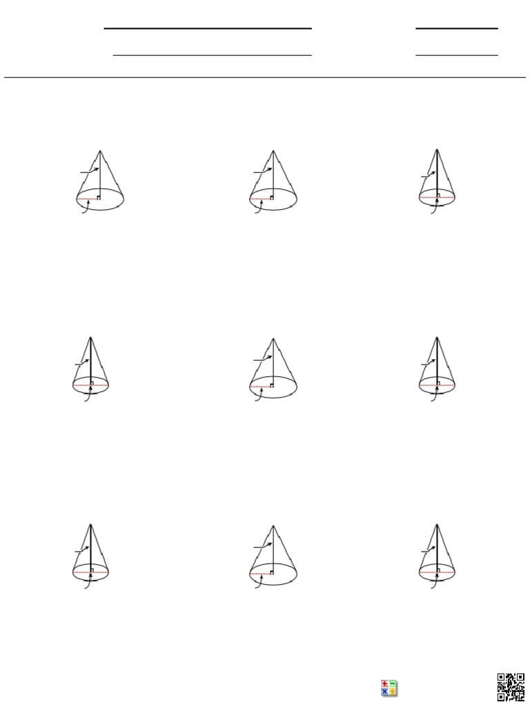 Volume Calculations for Pyramids & Cones | PDF | Volume | Geometric Shapes