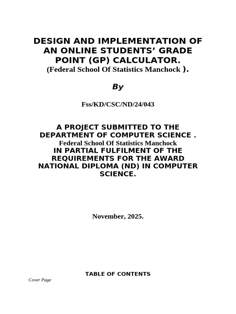 Online Students' Grade Point Calculator | PDF | Computer Program ...