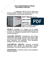 ! Emergency Preparedness Storage Container Executive Summary