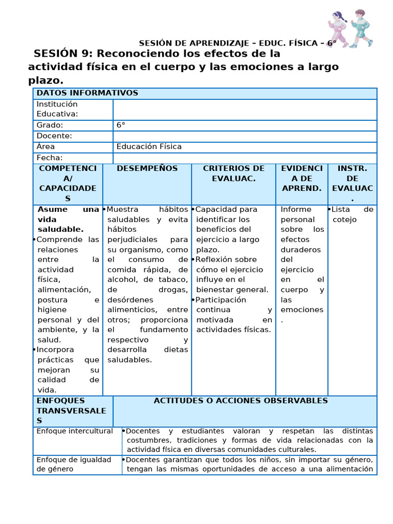 Sesión Ef - 6° Unidad 2 - Sem 5 | PDF | Aprendizaje | Las emociones