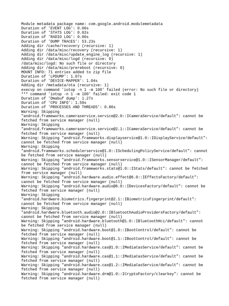 Android Module Metadata Log Analysis | PDF | Computer Science ...