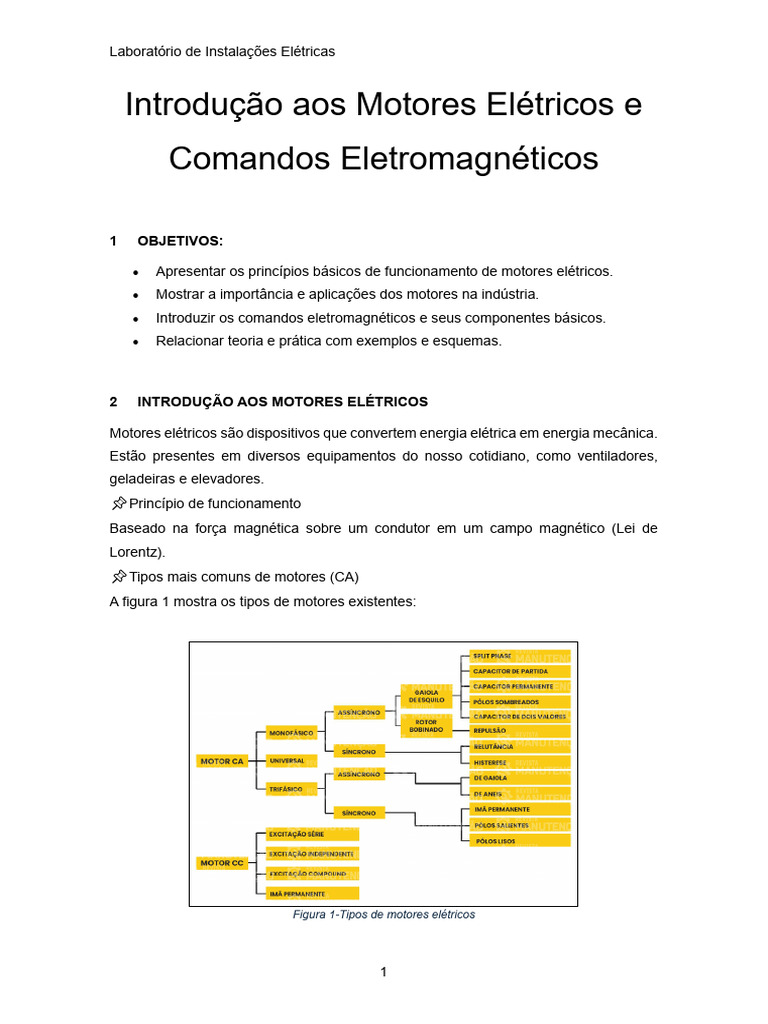 Motores Elétricos e Comandos Eletromagnéticos | PDF | Fusível (elétrico ...