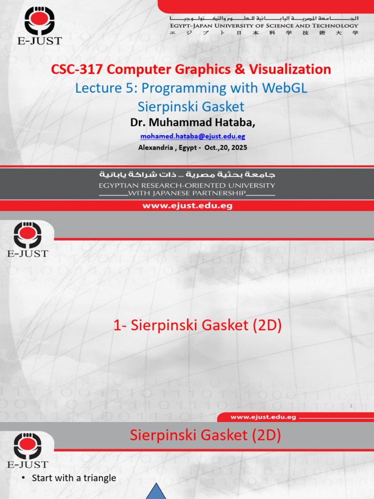 WebGL Sierpinski Gasket Tutorial | PDF | Shader | Graphics