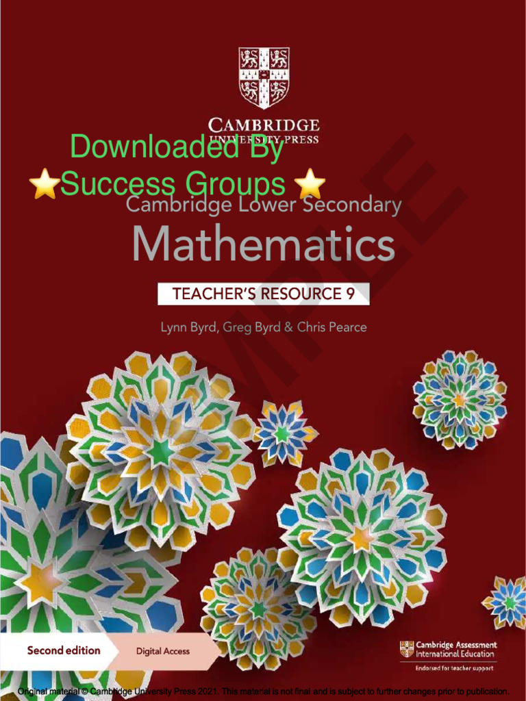 Cambridge Lower Secondary Mathematics 2021 | PDF