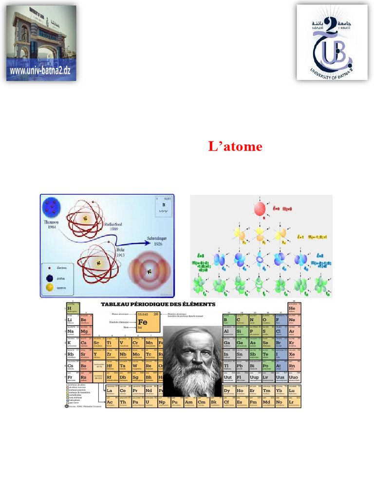 Composition et structure de l'atome | PDF | Atomes | Configuration ...