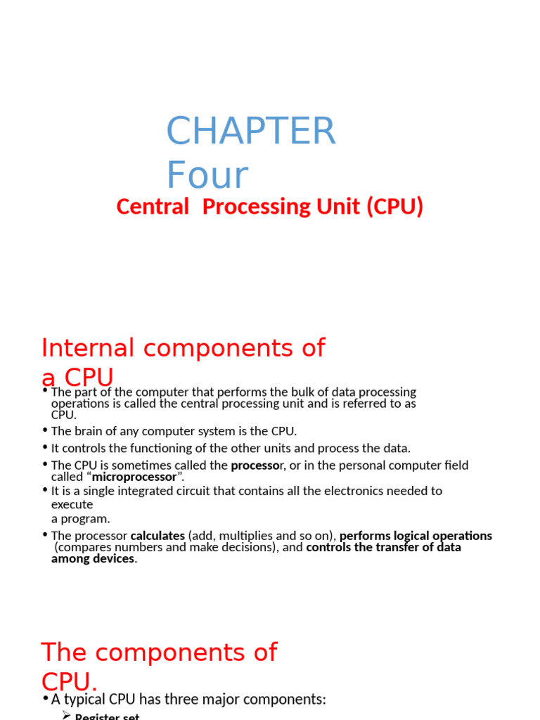 COAP Chapter 4 | PDF | Central Processing Unit | Computer Architecture