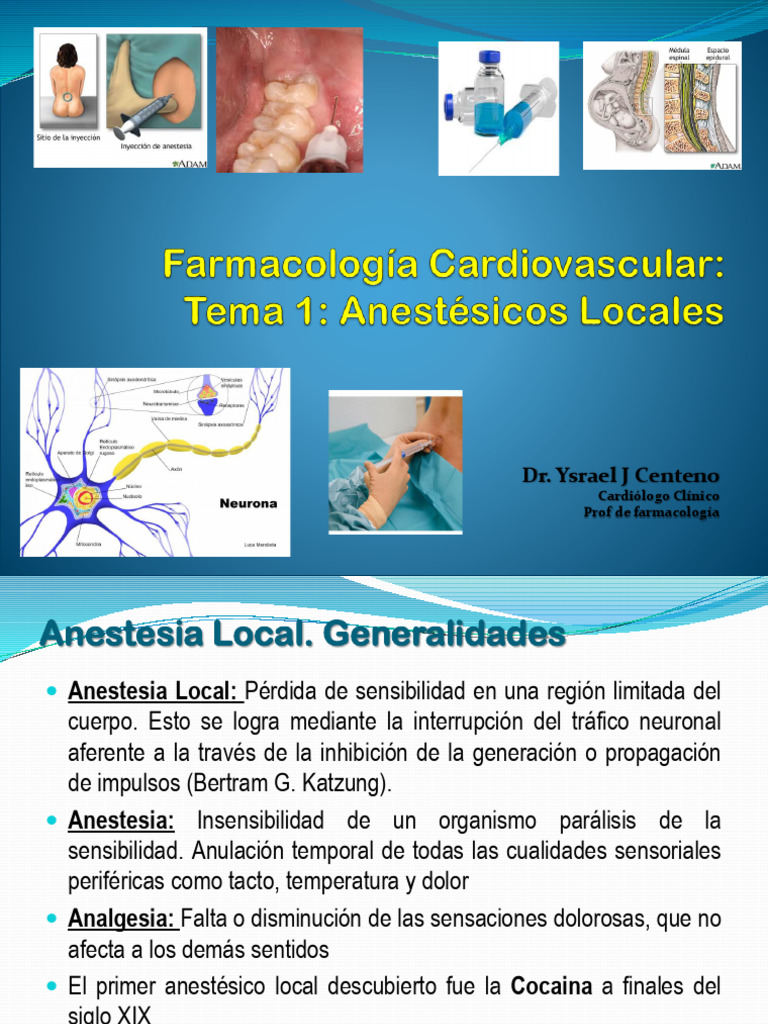 Anestesia Local: Tipos y Mecanismos | PDF | Sistema nervioso