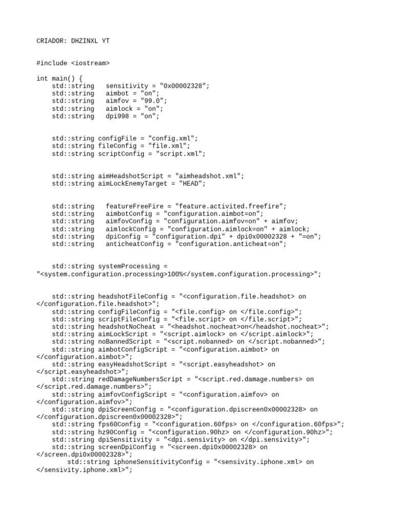 Aimbot Configuration for Gaming Scripts | PDF | Software Engineering ...