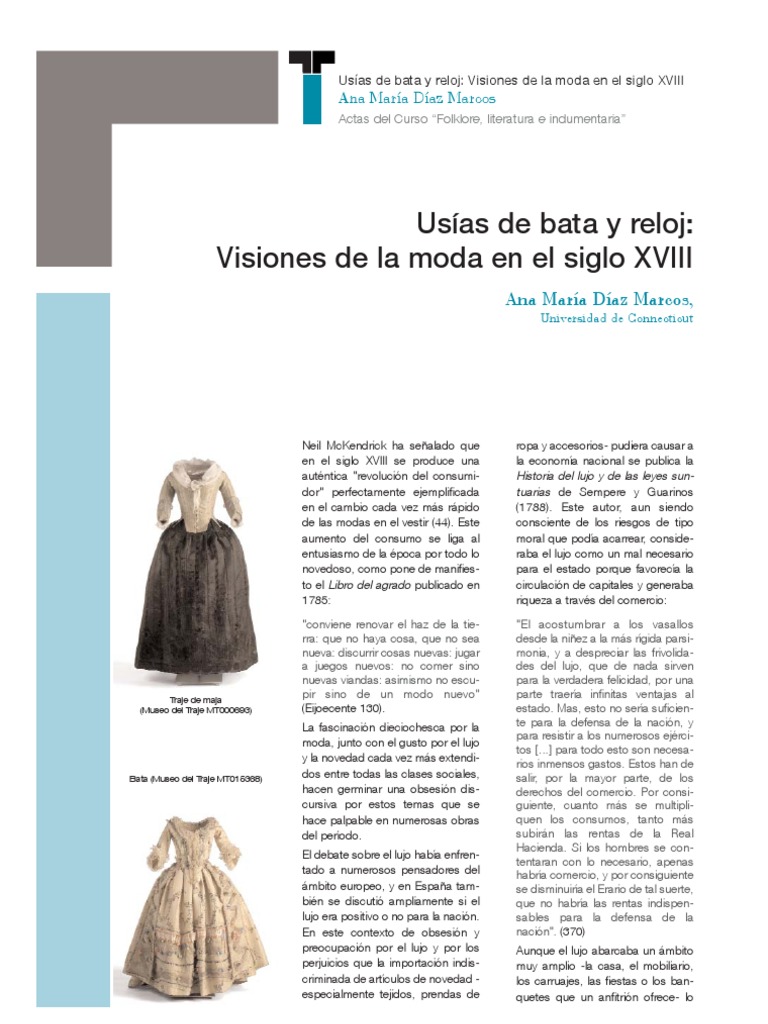 Moda y lujo en el siglo XVIII | PDF | Masculinidad | Ropa